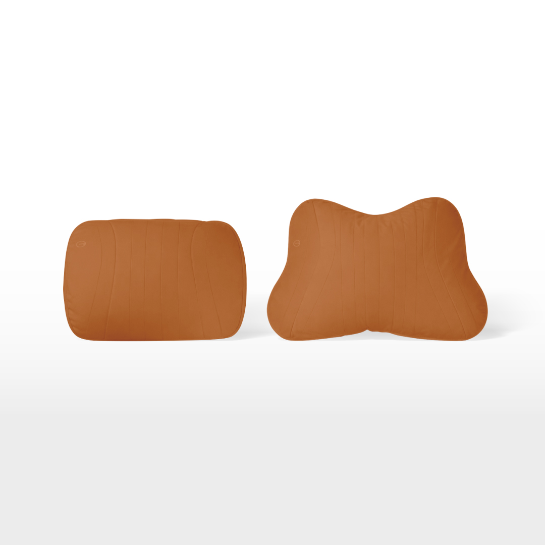 GAC Orange Headrest and Lumbar Support Set