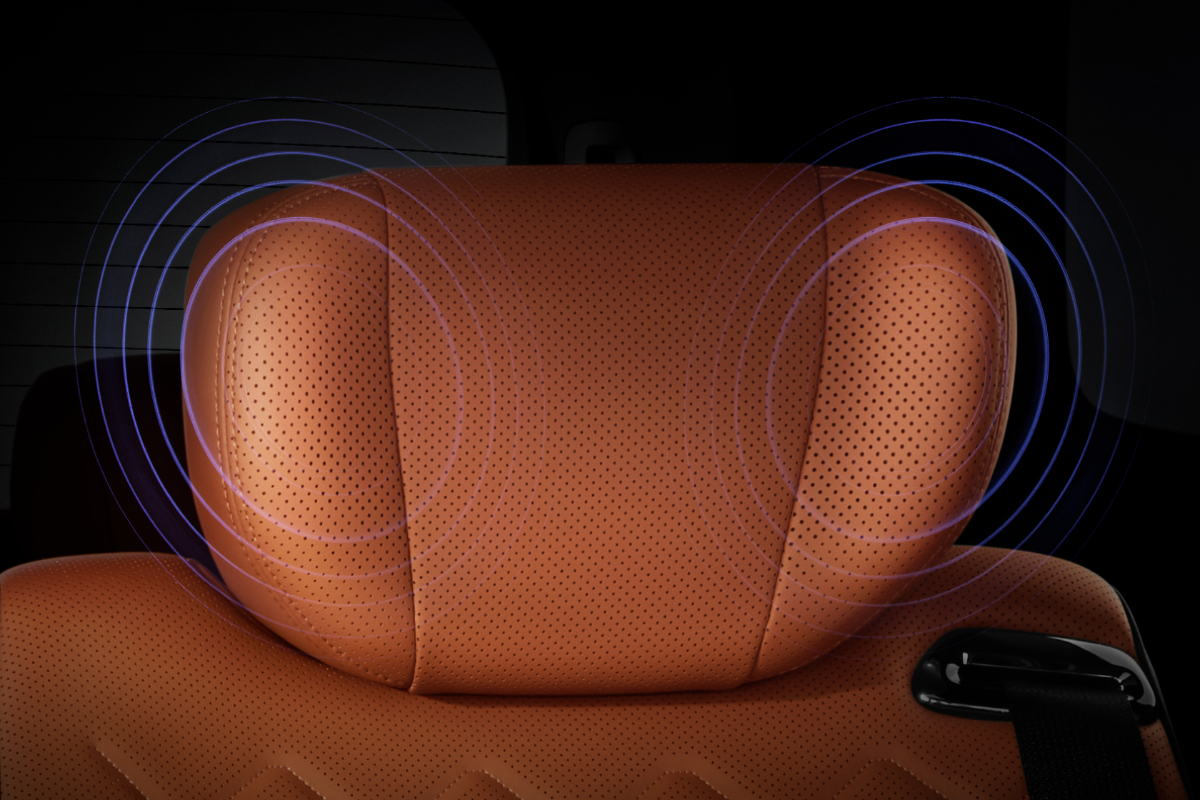 Dual Headrest Speakers | ลำโพงที่พนักพิงศีรษะสำหรับเบาะแถวที่สอง พร้อมทั้งสร้างพื้นที่ส่วนตัวสุดพิเศษเพื่อการเพลิดเพลินอย่างเต็มที่ระหว่างการเดินทาง